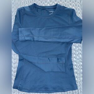 Carbon 38 Teal Long Sleeve Crew Neck in Melt Athletic Top